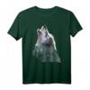 Wolf Heulend Mystik Wald Jagd Berge Natur T-Shirt - Perfektes Geschenk für Tier- und Naturliebhaber zu Weihnachten & Geburtstag