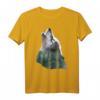 Wolf Heulend Mystik Wald Jagd Berge Natur T-Shirt - Perfektes Geschenk für Tier- und Naturliebhaber zu Weihnachten & Geburtstag