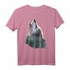 Wolf Heulend Mystik Wald Jagd Berge Natur T-Shirt - Perfektes Geschenk für Tier- und Naturliebhaber zu Weihnachten & Geburtstag