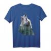 Wolf Heulend Mystik Wald Jagd Berge Natur T-Shirt - Perfektes Geschenk für Tier- und Naturliebhaber zu Weihnachten & Geburtstag