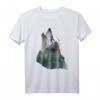 Wolf Heulend Mystik Wald Jagd Berge Natur T-Shirt - Perfektes Geschenk für Tier- und Naturliebhaber zu Weihnachten & Geburtstag