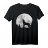 Wolf Shirt mit Vollmond und heulendem Wolf – Mystisch romantisches Geschenk für Wolf Liebhaber & Mystik Fans