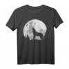 Wolf Shirt mit Vollmond und heulendem Wolf – Mystisch romantisches Geschenk für Wolf Liebhaber & Mystik Fans