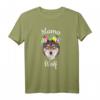 Mama Wolf Liebevoll Blumen Wölfin Rudel T-Shirt – Süßes Geschenk für Wolf Liebhaberinnen & Mystik Fans