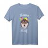 Mama Wolf Liebevoll Blumen Wölfin Rudel T-Shirt – Süßes Geschenk für Wolf Liebhaberinnen & Mystik Fans