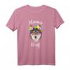Mama Wolf Liebevoll Blumen Wölfin Rudel T-Shirt – Süßes Geschenk für Wolf Liebhaberinnen & Mystik Fans