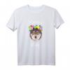 Mama Wolf Liebevoll Blumen Wölfin Rudel T-Shirt – Süßes Geschenk für Wolf Liebhaberinnen & Mystik Fans
