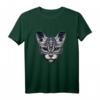 Gothic Katzen Tribal Design T-Shirt mit Totenkopf für Halloween & dunkle Ästhetik - Mystische Mode für Katzenliebhaber & Gothic-Fans