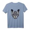 Gothic Katzen Tribal Design T-Shirt mit Totenkopf für Halloween & dunkle Ästhetik - Mystische Mode für Katzenliebhaber & Gothic-Fans