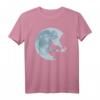 Langhaar Collie Vollmond T-Shirt – Lustiges Hunde Liebe Mystik Geschenk für Hundebesitzer, Fans & Familien