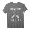 Volleyball Monster Block Hände Netz Ball T-Shirt - Sportliches, langlebiges Volleyball Shirt für Fans und Spieler
