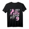 Kinder Hoch die Hufen 9 Jahre - Pferde Reiten Mädchen T-Shirt zum Geburtstag, perfekte Überraschung für kleine Pferdefans