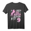 Kinder Hoch die Hufen 9 Jahre - Pferde Reiten Mädchen T-Shirt zum Geburtstag, perfekte Überraschung für kleine Pferdefans