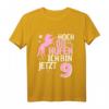 Kinder Hoch die Hufen 9 Jahre - Pferde Reiten Mädchen T-Shirt zum Geburtstag, perfekte Überraschung für kleine Pferdefans