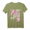 Kinder Hoch die Hufen 9 Jahre - Pferde Reiten Mädchen T-Shirt zum Geburtstag, perfekte Überraschung für kleine Pferdefans
