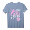 Kinder Hoch die Hufen 9 Jahre - Pferde Reiten Mädchen T-Shirt zum Geburtstag, perfekte Überraschung für kleine Pferdefans