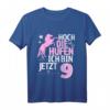 Kinder Hoch die Hufen 9 Jahre - Pferde Reiten Mädchen T-Shirt zum Geburtstag, perfekte Überraschung für kleine Pferdefans