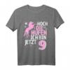 Kinder Hoch die Hufen 9 Jahre - Pferde Reiten Mädchen T-Shirt zum Geburtstag, perfekte Überraschung für kleine Pferdefans