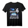 Endlich 6 - Polizei Einsatzleiter T-Shirt für Kinder mit Polizei Auto Design, Perfektes Geburtstagsgeschenk für kleine Polizisten