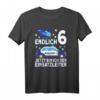 Endlich 6 - Polizei Einsatzleiter T-Shirt für Kinder mit Polizei Auto Design, Perfektes Geburtstagsgeschenk für kleine Polizisten