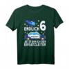 Endlich 6 - Polizei Einsatzleiter T-Shirt für Kinder mit Polizei Auto Design, Perfektes Geburtstagsgeschenk für kleine Polizisten