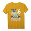 Endlich 6 - Polizei Einsatzleiter T-Shirt für Kinder mit Polizei Auto Design, Perfektes Geburtstagsgeschenk für kleine Polizisten