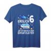 Endlich 6 - Polizei Einsatzleiter T-Shirt für Kinder mit Polizei Auto Design, Perfektes Geburtstagsgeschenk für kleine Polizisten