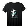 Lustiges Badminton Sprüche Outfit für Badmintonspieler, Trainer & Fans - Witziges T-Shirt mit Spruch 'Badminton ist meine Therapie' als Geschenk