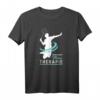 Lustiges Badminton Sprüche Outfit für Badmintonspieler, Trainer & Fans - Witziges T-Shirt mit Spruch 'Badminton ist meine Therapie' als Geschenk