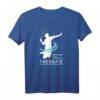 Lustiges Badminton Sprüche Outfit für Badmintonspieler, Trainer & Fans - Witziges T-Shirt mit Spruch 'Badminton ist meine Therapie' als Geschenk
