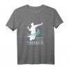 Lustiges Badminton Sprüche Outfit für Badmintonspieler, Trainer & Fans - Witziges T-Shirt mit Spruch 'Badminton ist meine Therapie' als Geschenk