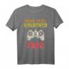 Herren Leveled Up To Papa 2021 Lustiges T-Shirt – Geschenk für werdende Väter, Babyparty & Schwangerschaftsankündigung