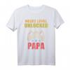Herren Leveled Up To Papa 2021 Lustiges T-Shirt – Geschenk für werdende Väter, Babyparty & Schwangerschaftsankündigung