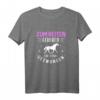 Zum Reiten geboren zur Schule gezwungen - Lustiges Pferde Spruch T-Shirt für Reiterinnen und Pferdefreunde, ideales Geschenk für Mädchen und Frauen