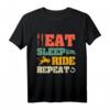 Eat Sleep Ride Repeat Pferde Reiter T-Shirt - Lustiges Geschenk für junge Pferdefreunde, Reiternachwuchs & Pferdeliebhaber