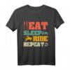Eat Sleep Ride Repeat Pferde Reiter T-Shirt - Lustiges Geschenk für junge Pferdefreunde, Reiternachwuchs & Pferdeliebhaber