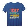 Eat Sleep Ride Repeat Pferde Reiter T-Shirt - Lustiges Geschenk für junge Pferdefreunde, Reiternachwuchs & Pferdeliebhaber