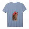 Damen Pferd mit Kopftuch Shirt – Süßes Reiten T-Shirt für Pferdeliebhaberinnen, Mädchen & Frauen, ideales Geschenk zum Geburtstag & Weihnachten
