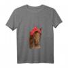 Damen Pferd mit Kopftuch Shirt – Süßes Reiten T-Shirt für Pferdeliebhaberinnen, Mädchen & Frauen, ideales Geschenk zum Geburtstag & Weihnachten