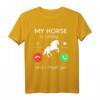 My Horse Is Calling Pferd Reiten Reiten T-Shirt – Lustiges Reitsport Geschenk für Pferdefans und Reiter zu jedem Anlass