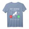 My Horse Is Calling Pferd Reiten Reiten T-Shirt – Lustiges Reitsport Geschenk für Pferdefans und Reiter zu jedem Anlass