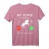 My Horse Is Calling Pferd Reiten Reiten T-Shirt – Lustiges Reitsport Geschenk für Pferdefans und Reiter zu jedem Anlass