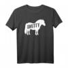 Shetty Shetland Pony Pferd Reiterin Damen Mädchen T-Shirt - Lustiges Geschenk für Pony-Liebhaber und Reiterinnen