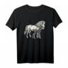 Pferde Mähne Motiv Pferd Tiermotiv Reitsport T-Shirt - Für Pferdeliebhaber und Reiter, Stylisches Reitsport-Shirt mit Pferdemotiv