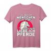 Love Horse Damen T-Shirt mit Pferdesprüchen – Süßes Pony & Reiterin Shirt für Pferdeliebhaberinnen, Geburtstags- & Valentinstagsgeschenk