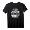 Falls ich zuhören soll, sag: Pferde Reiten Spruch Reiterin T-Shirt – Lustiges Pferdesprüche Outfit für Reiterinnen & Pferdeliebhaberinnen