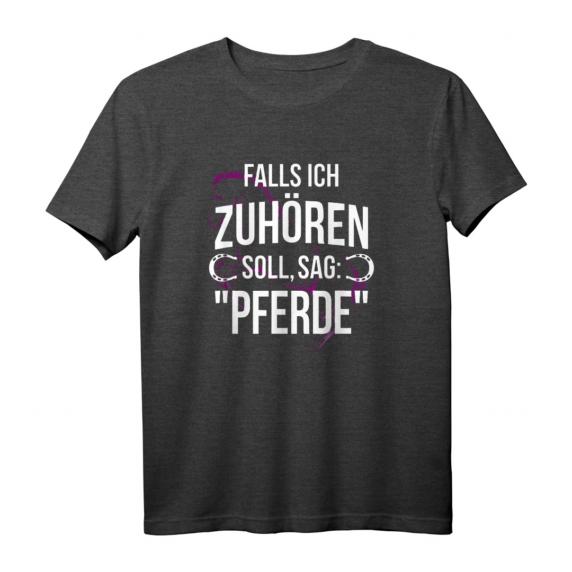 Falls ich zuhören soll, sag: Pferde Reiten Spruch Reiterin T-Shirt – Lustiges Pferdesprüche Outfit für Reiterinnen & Pferdeliebhaberinnen Falls ich zuhören soll, sag: Pferde Reiten Spruch Reiterin T-Shirt – Lustiges Pferdesprüche Outfit für Reiterinnen & Pferdeliebhaberinnen
