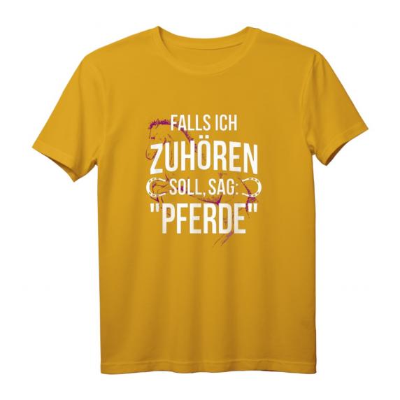 Falls ich zuhören soll, sag: Pferde Reiten Spruch Reiterin T-Shirt – Lustiges Pferdesprüche Outfit für Reiterinnen & Pferdeliebhaberinnen Falls ich zuhören soll, sag: Pferde Reiten Spruch Reiterin T-Shirt – Lustiges Pferdesprüche Outfit für Reiterinnen & Pferdeliebhaberinnen
