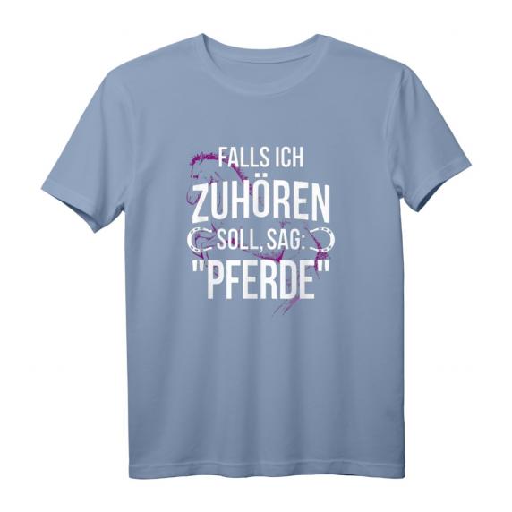 Falls ich zuhören soll, sag: Pferde Reiten Spruch Reiterin T-Shirt – Lustiges Pferdesprüche Outfit für Reiterinnen & Pferdeliebhaberinnen Falls ich zuhören soll, sag: Pferde Reiten Spruch Reiterin T-Shirt – Lustiges Pferdesprüche Outfit für Reiterinnen & Pferdeliebhaberinnen