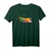 Reining T-Shirt für Westernreiten - Buntes Splash Farben Shirt als Geschenk für Pferdeliebhaberinnen und Reiterinnen